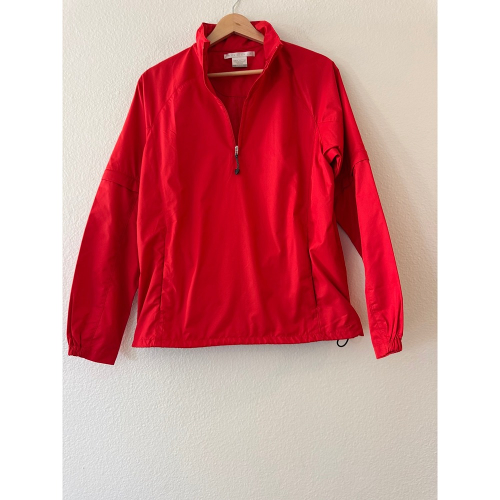 Nike Golf Jacket Storm Clima-Fit Convertible Zip Off Sleeve Red‎ Sz M Excellent